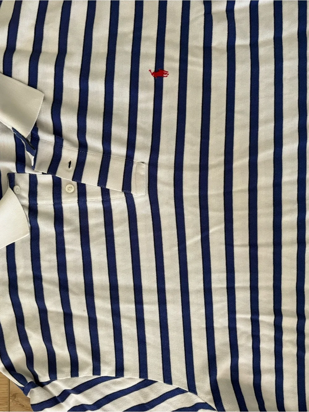 Polo Ralph Lauren Custom Fit Mesh Polo Shirt Men’s 3XLT Tall Blue White Striped